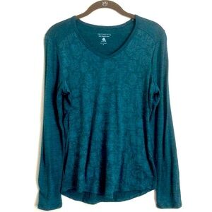 Seg’ments 100% Pure New Wool Sweater Thermal Long Sleeve Tee Sz S